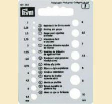 Sablon plastic pregaurit (Knitting pin gauge) - Prym