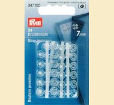 Set capse plastic de cusut 7 mm transparente - Prym