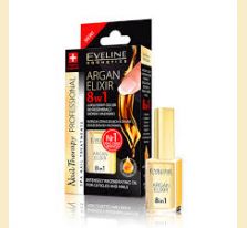 Eveline- Argan Elixir 8 in 1-tratament unghii cu ulei de argan