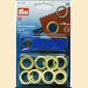 Set ocheti cu dispozitiv de atasare, culoare auriu 14 mm - Prym