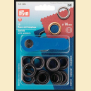 Set ocheti cu dispozitiv de atasare, culoare negru, 14 mm - Prym