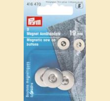 Nasturi magnetici aplicabili 19mm argintii - Prym