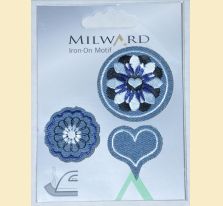 Emblema autocolanta flori si inimioara - Milward